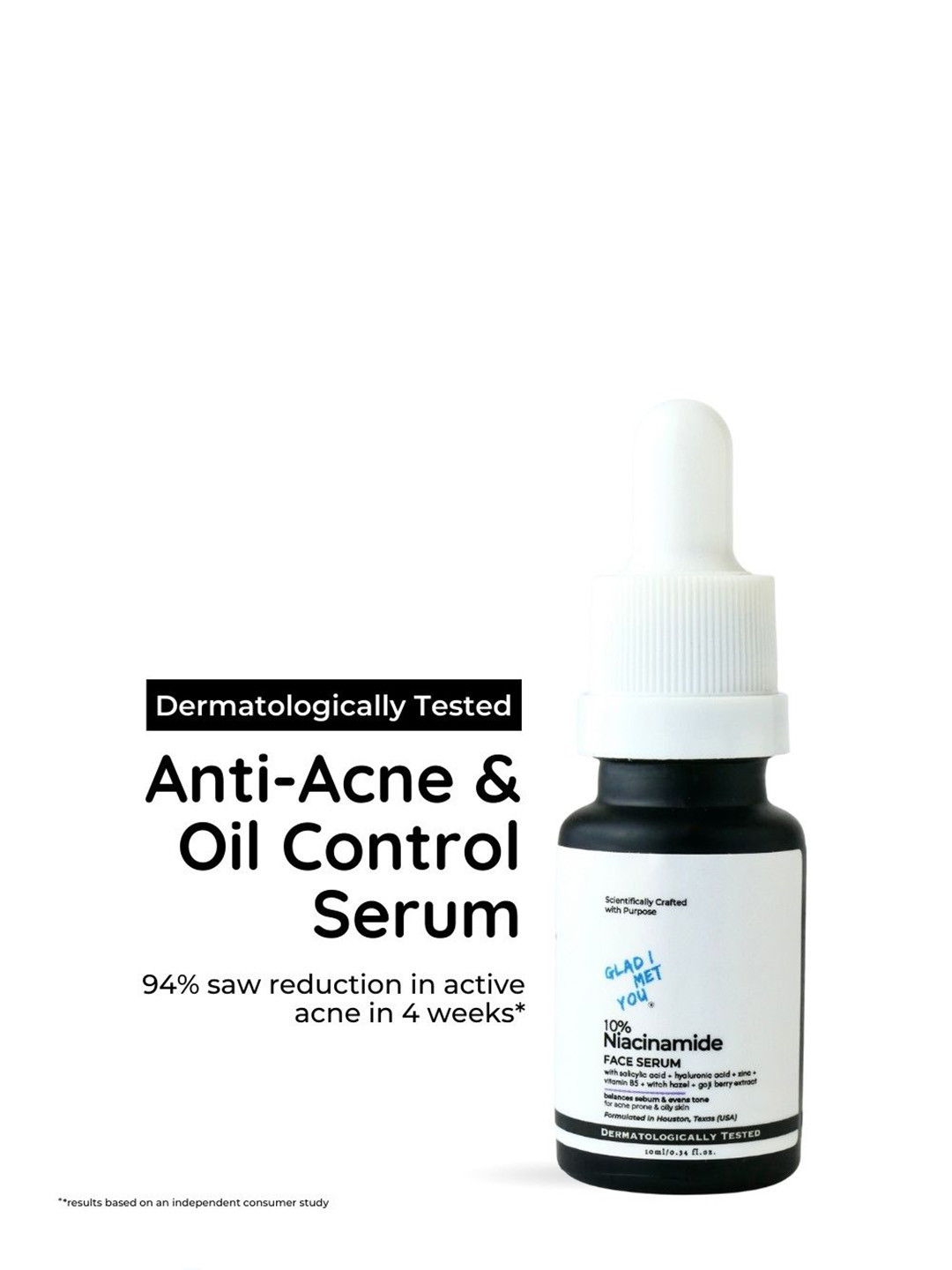 GLAD I MET YOU Anti-Acne & Oil Control 10% Niacinamide Face Serum - 10 ml