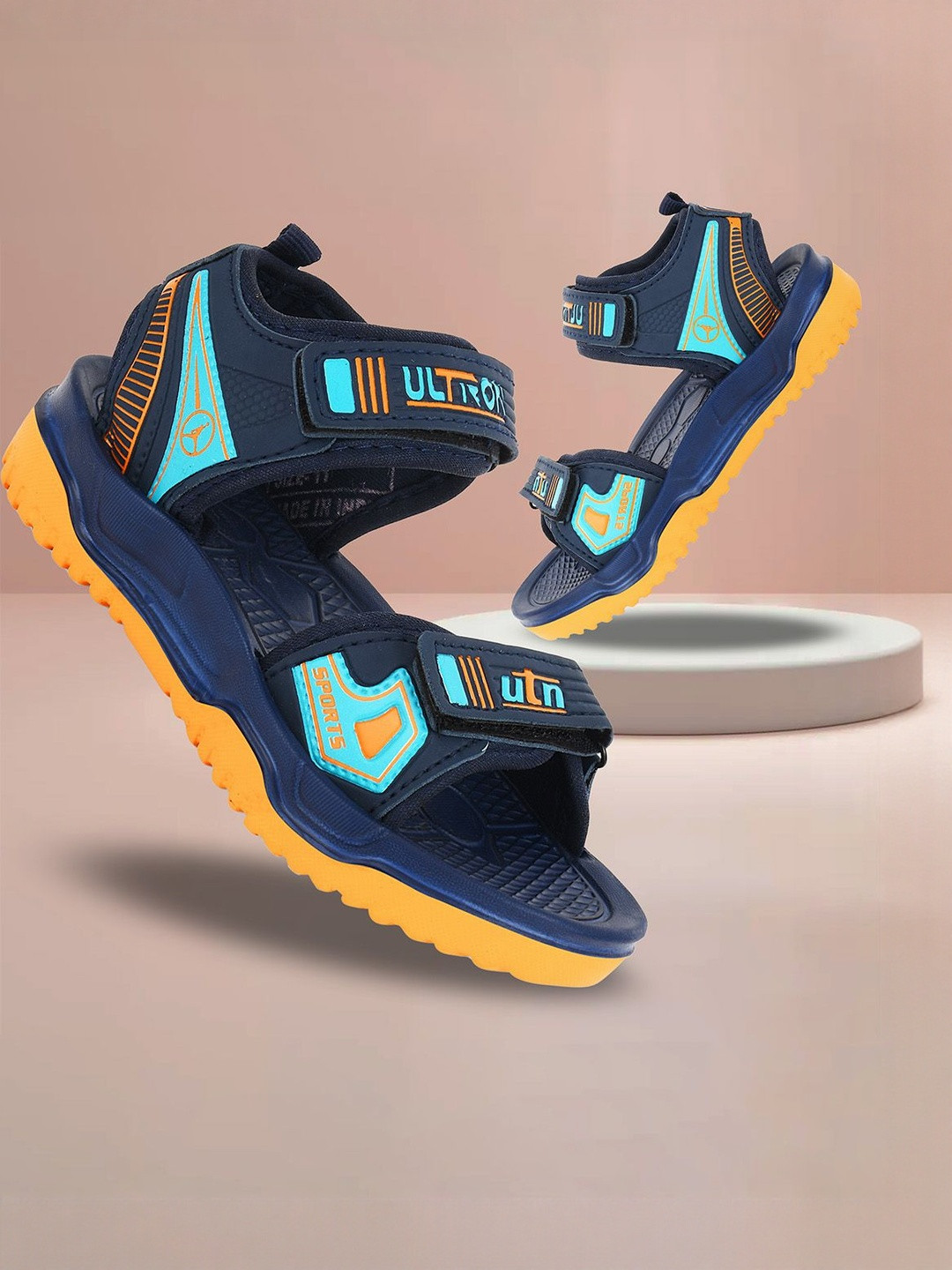 ELECANT Unisex Kids Orange Comfortable Sandals