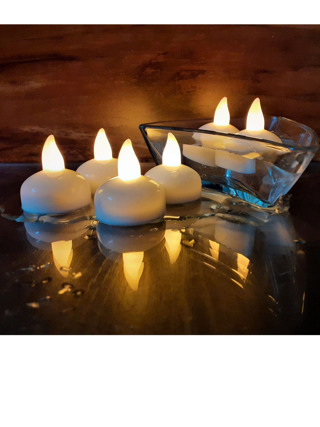 Afterstitch Pack Of 6 LED flickering candles