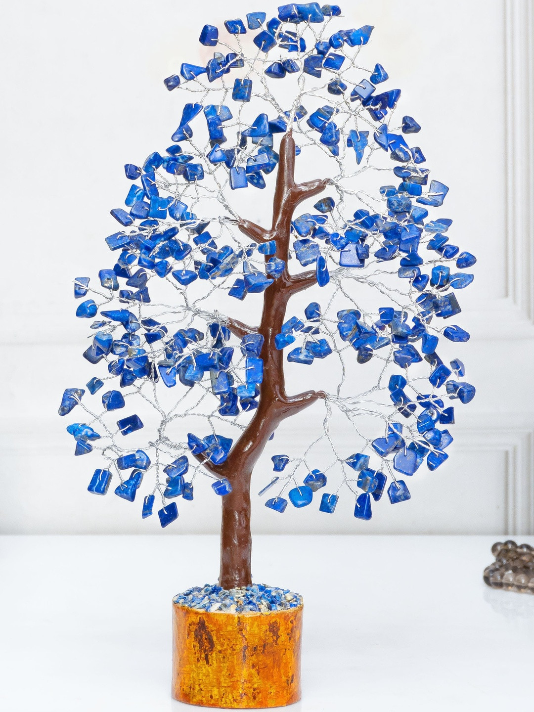 HINDCRAFT Blue Lapis Lazuli Crystal Tree Showpiece