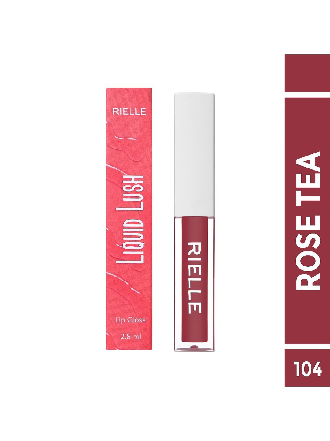 RIELLE Liquid Lush Liquid Lip Gloss - 2.8 ml - Rose Tea-104