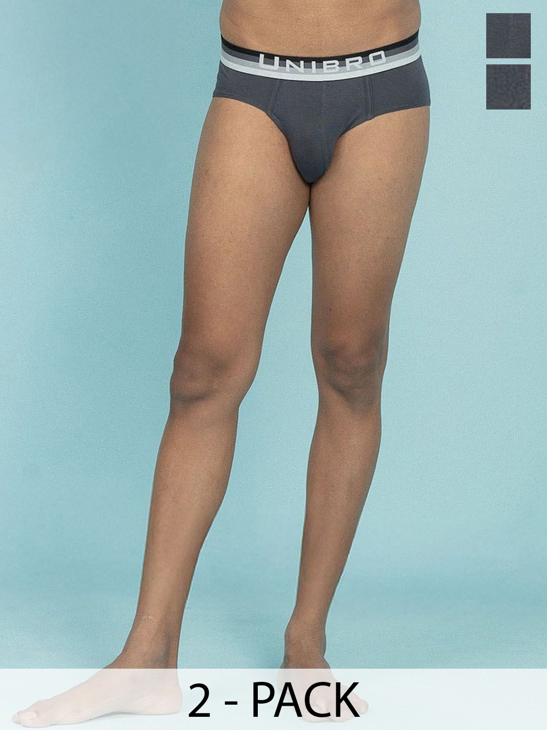 Unibro Men Pack Of 2 Basic BriefsTNCL-BRIF-PB5_2P-L