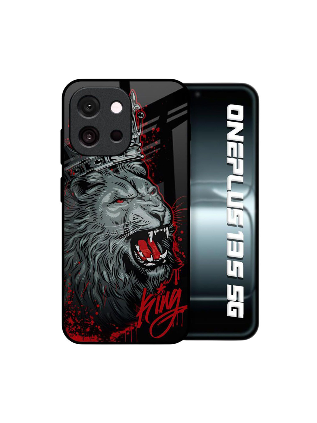 QRIOH Lion King Printed OnePlus 13s 5G Glass  Back Case Mobile Accessories