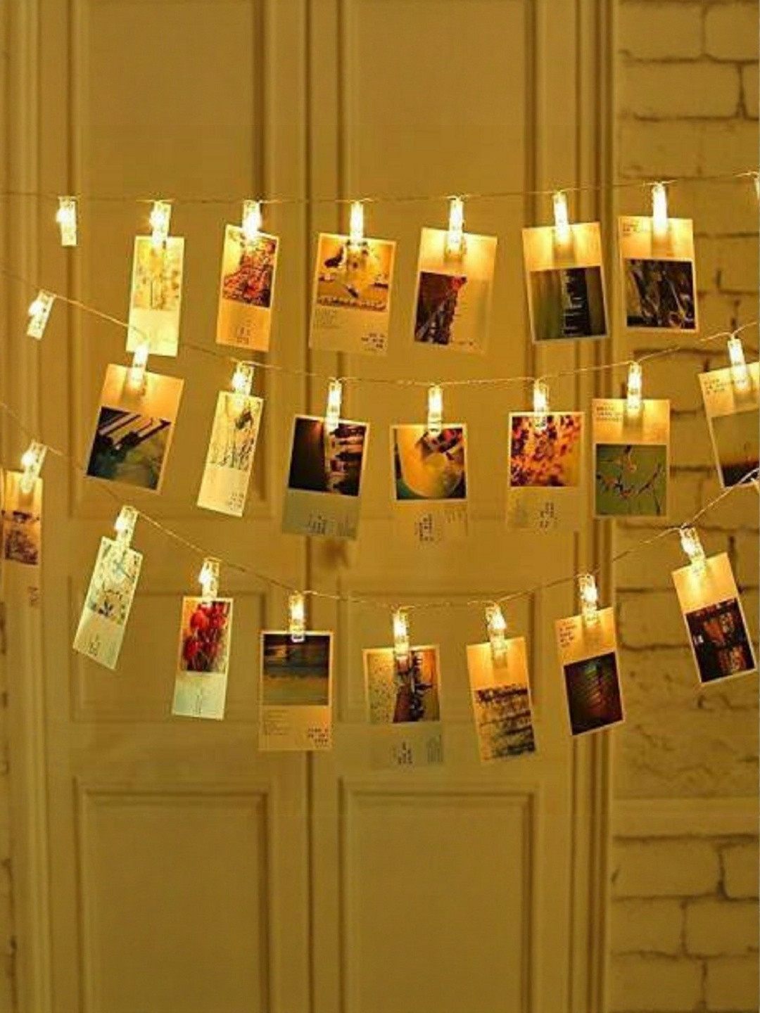 Afterstitch Set Of 10 Photo Clip led string Waterproof Rice Lights
