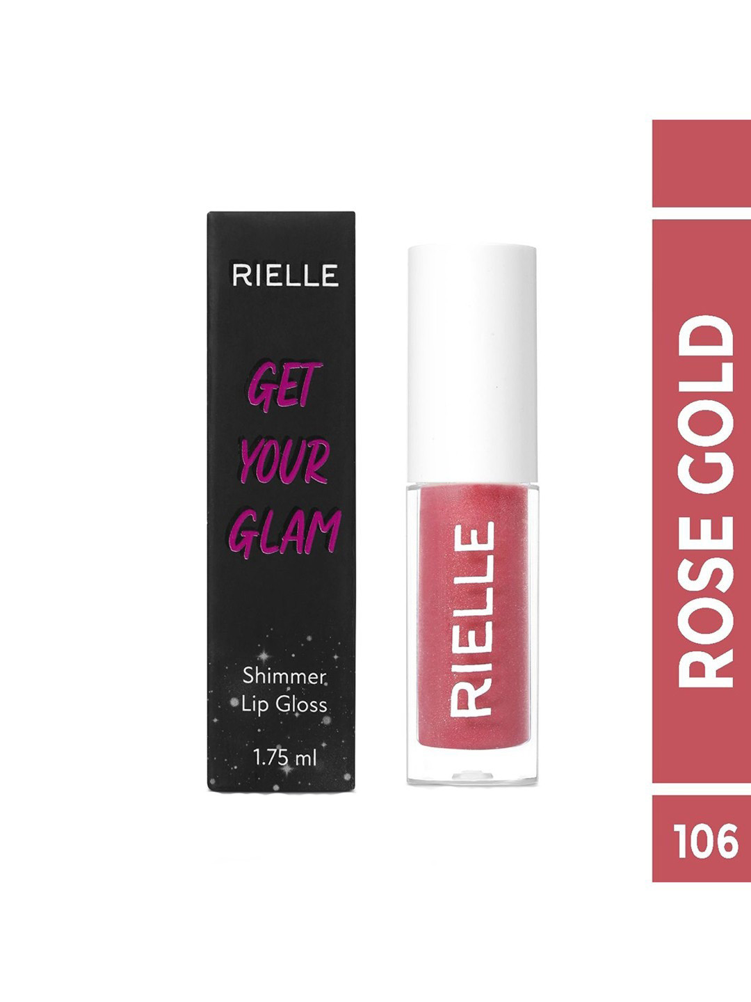 RIELLE Get Your Glam Shimmer Lip Gloss - 1.75 ml - Rose Gold-106