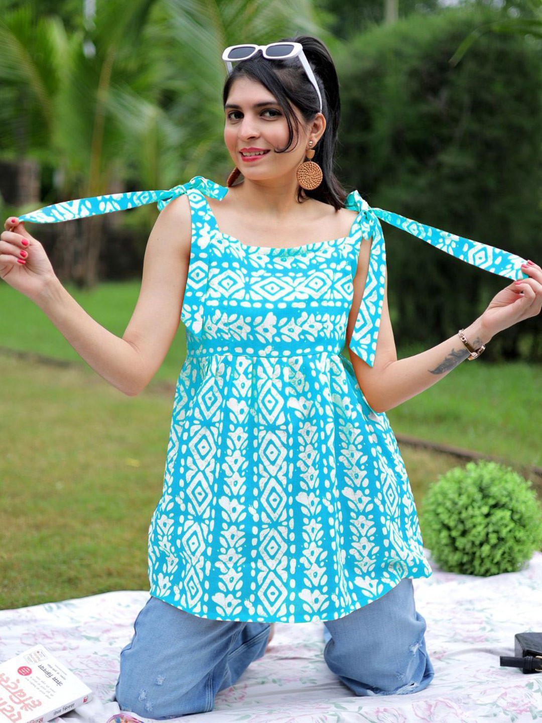 Youthnic Women Ethnic Motifs Printed Shoulder Straps Kurti