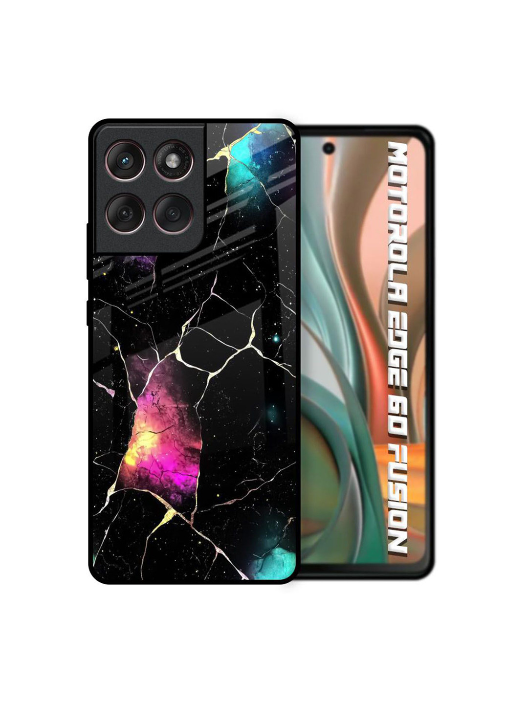 QRIOH Cosmic Canvas Printed Silicone Motorola Edge 60 Fusion Back Case