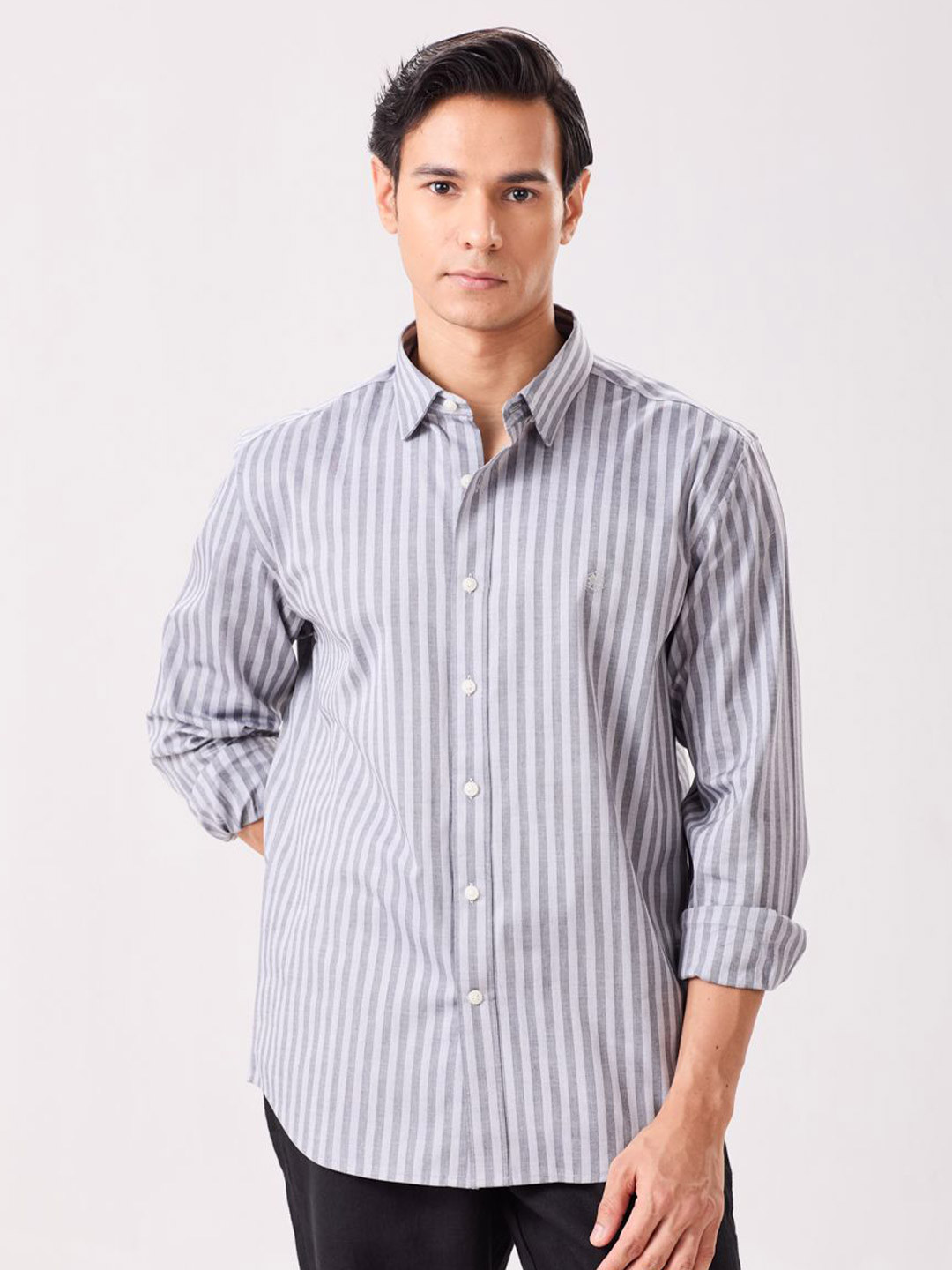 MH&Y Vertical Striped Long Sleeves Cotton Shirt