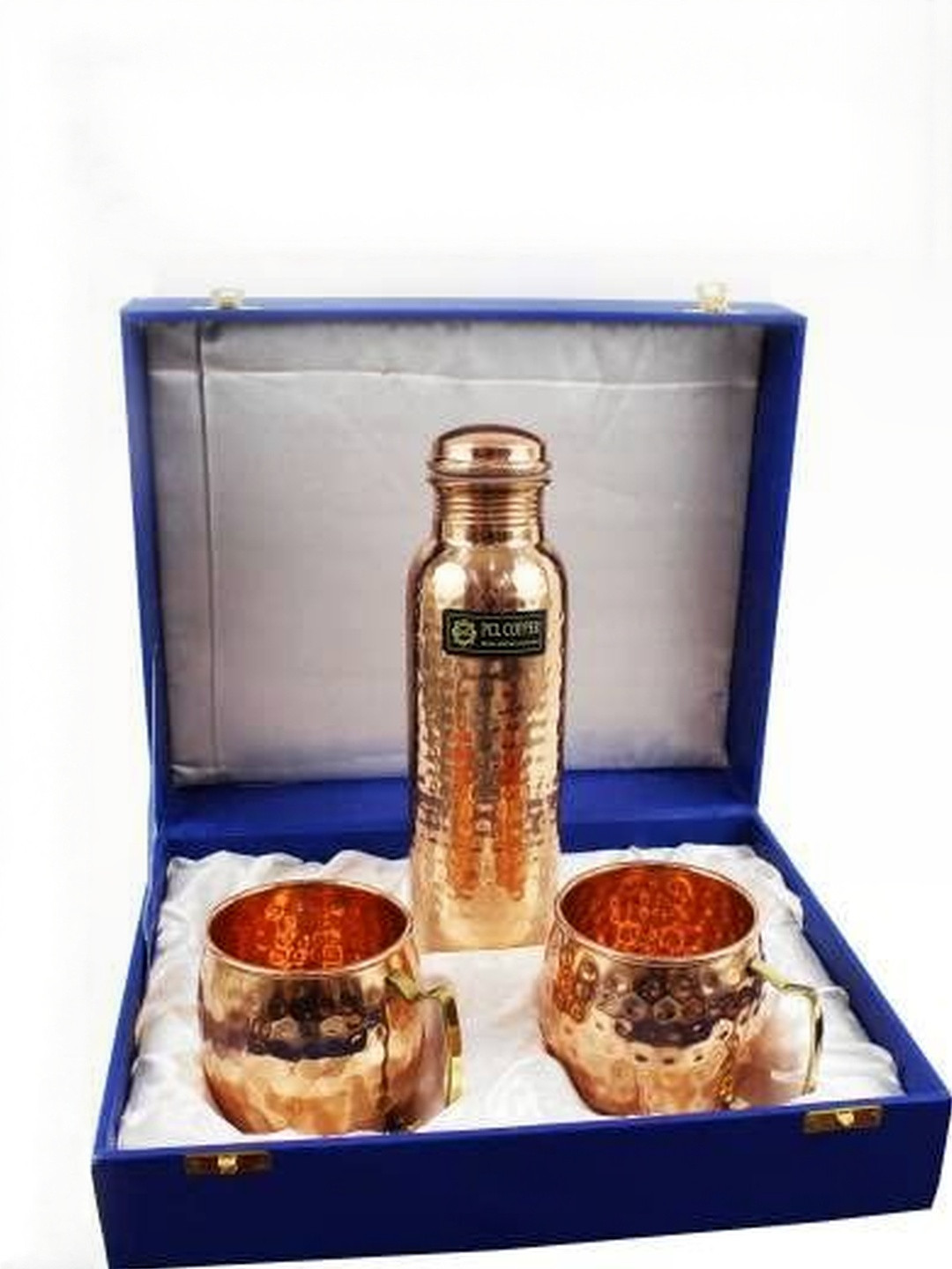 Shakuntla Vintage Set of 3 Copper Water Bottle And 2 Mugs