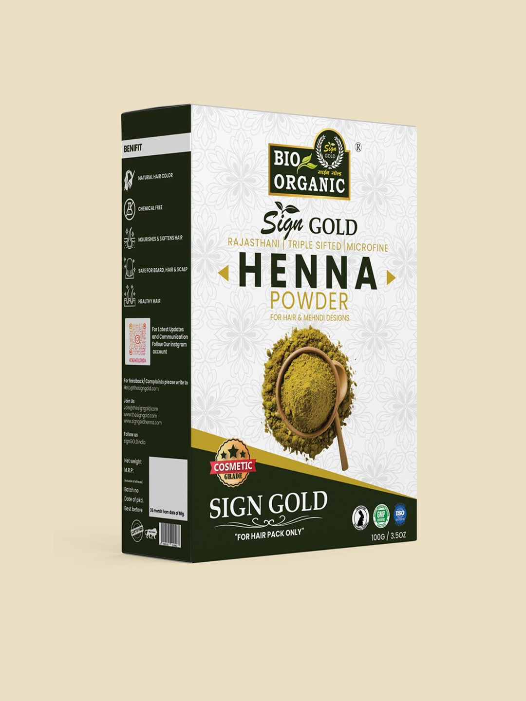 Sign GOLD Heena Powder- 100 g