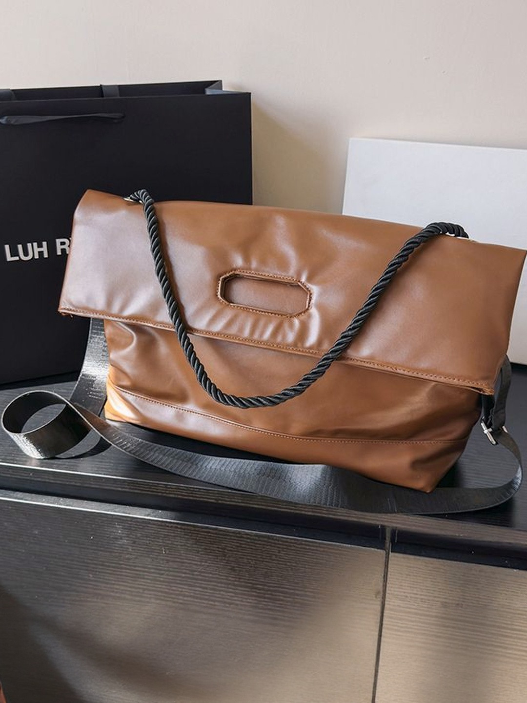 CORSICA Women Brown Solid Shoulder Bag with Flap Closure