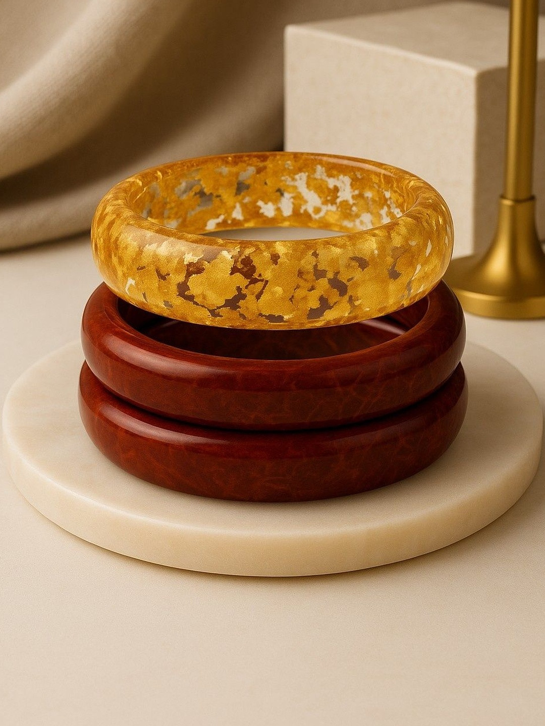 DressBerry Set Of 3 Plastic Bangles