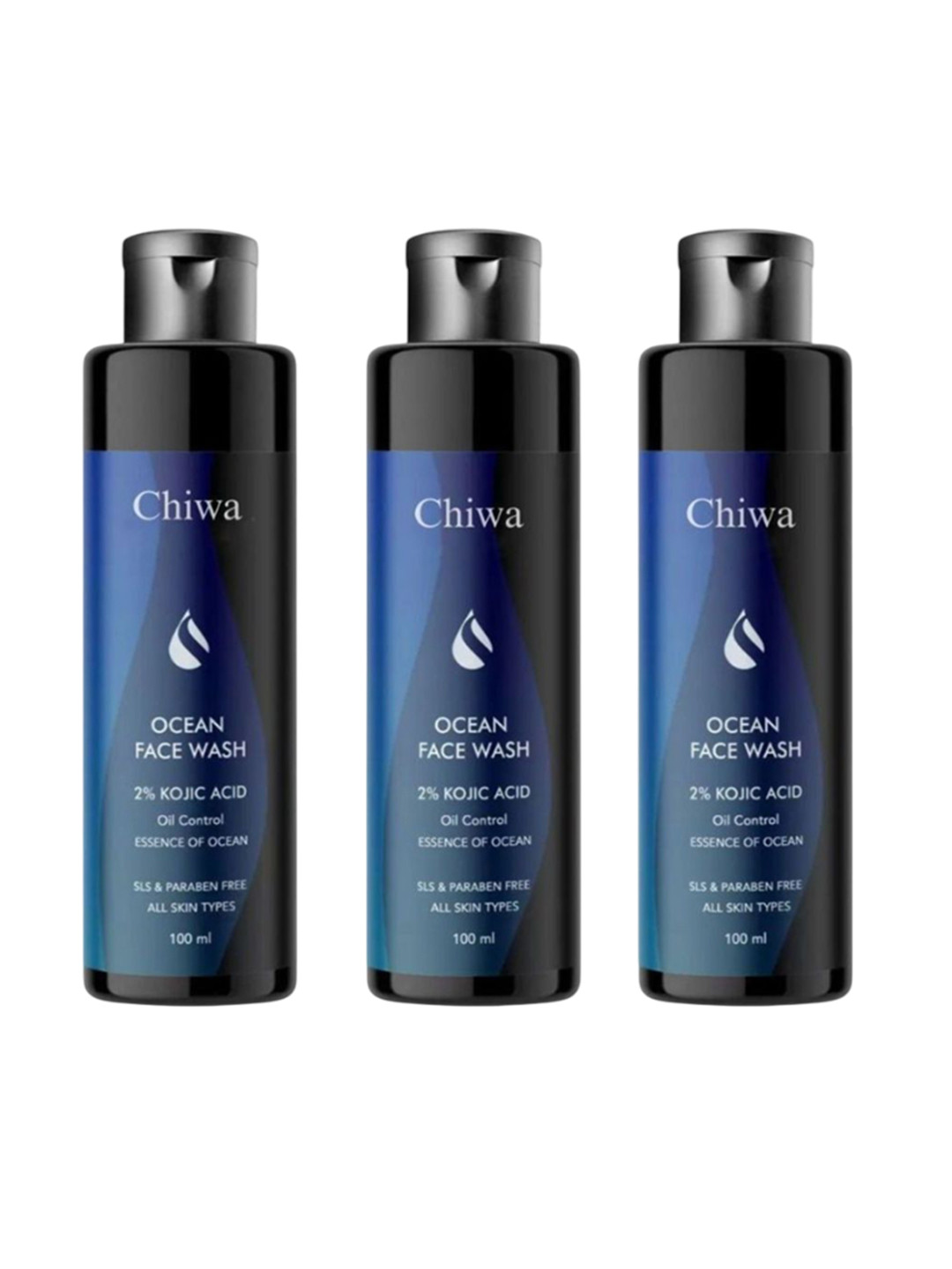 CHIWA Set Of 3 Oil Control Ocean Face Wash - 100ml Each