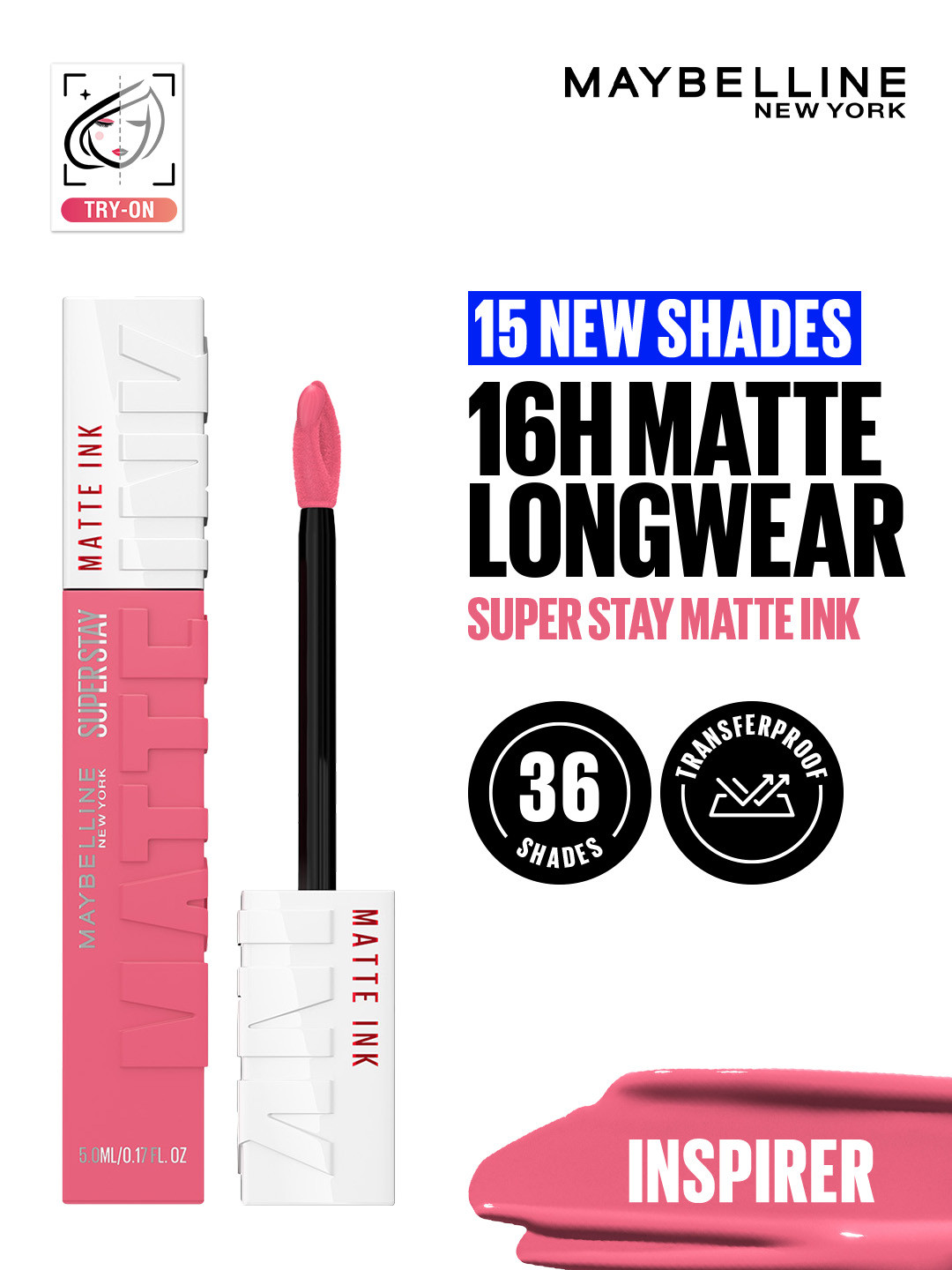 Maybelline New York Super Stay Matte Ink Liquid Lipstick 5 ml - Inspirer 125