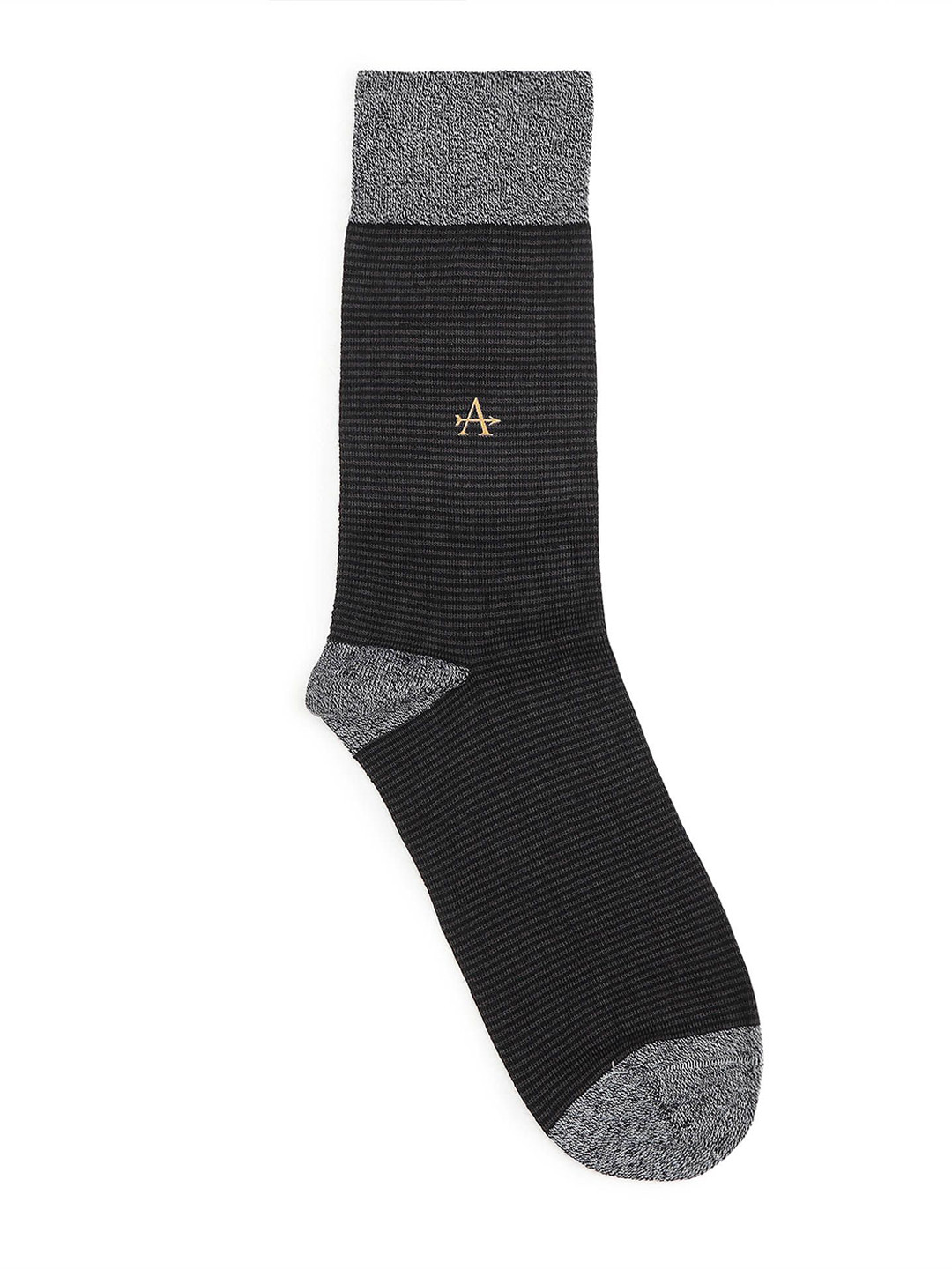 Arrow Men Striped Calf Length Cotton Socks