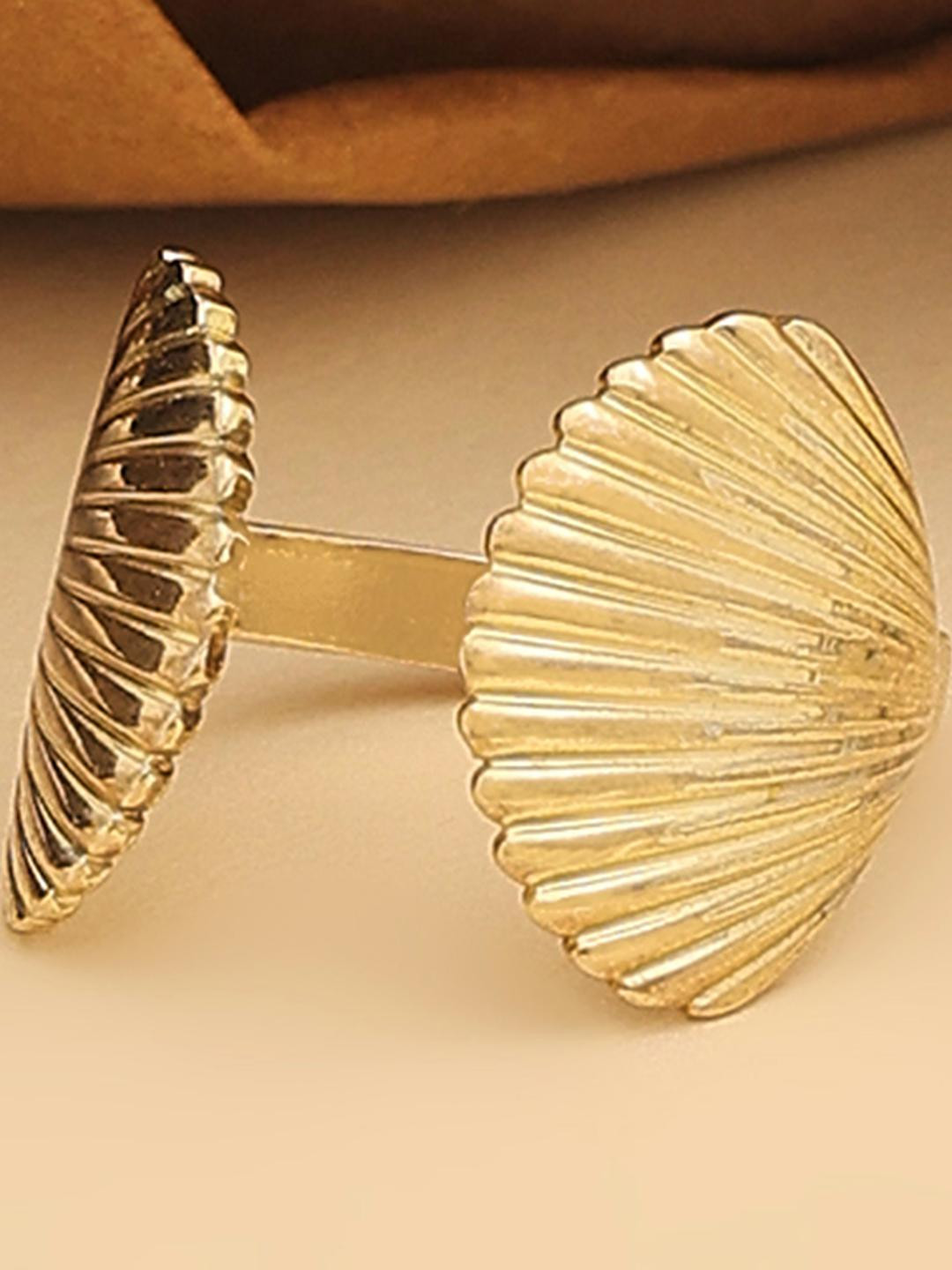 Beenth & Doneth Stainless Steel Gold-Plated Finger Ring