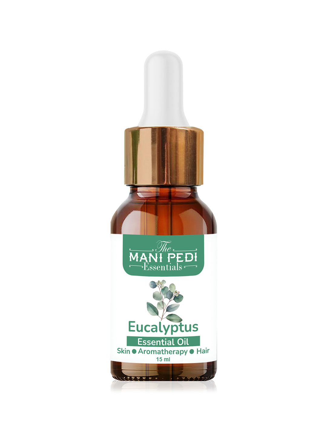 The Mani Pedi Essentials Eucalyptus Essential Oil for Skin & Aromatherapy - Vegan - 15 ml