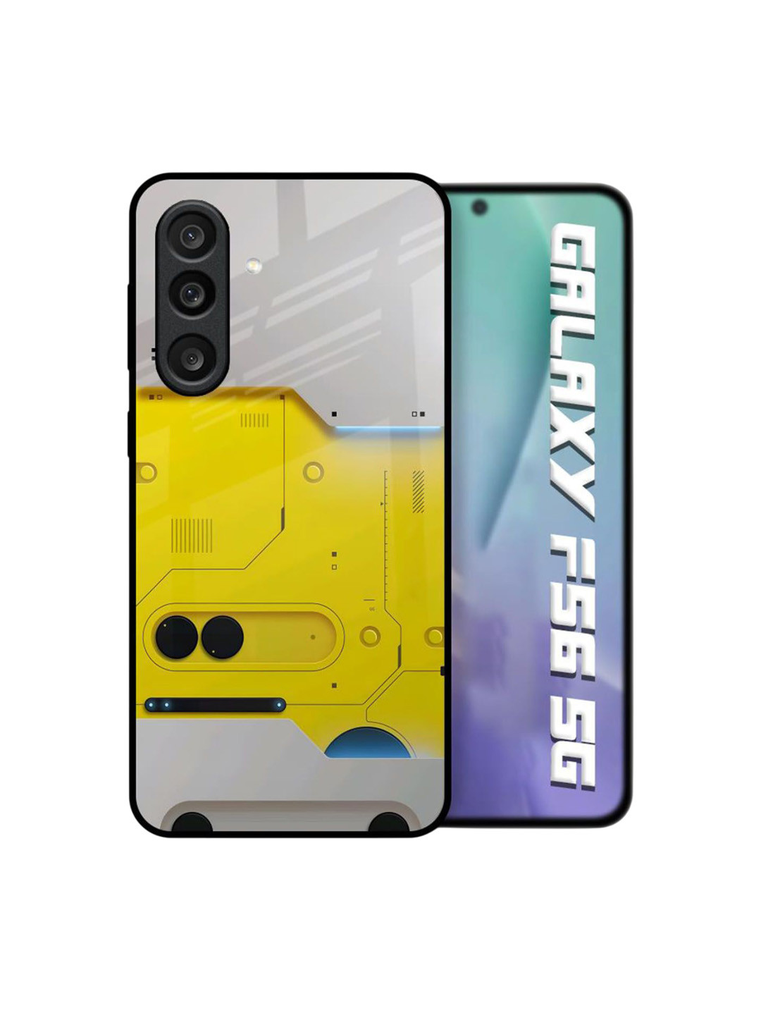 QRIOH Necro Shell Printed Glass Samsung Galaxy F56 5G Back Case Mobile Accessories