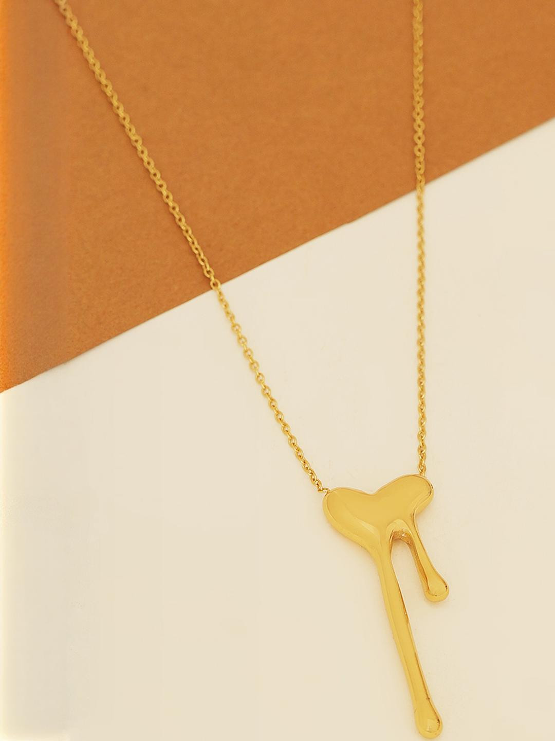 Beenth & Doneth Melting Heart Gold-Plated Necklace