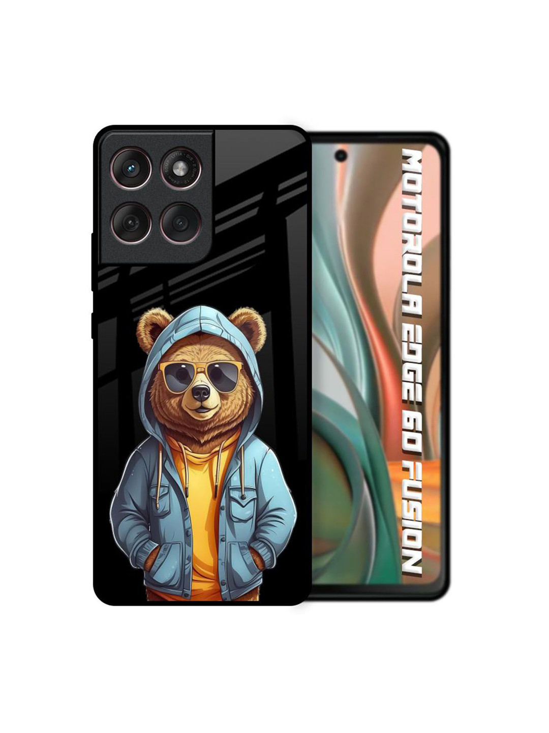 QRIOH Urban Bear Printed Motorola Edge 60 Fusion 5G Fusion Back Case Mobile Accessories