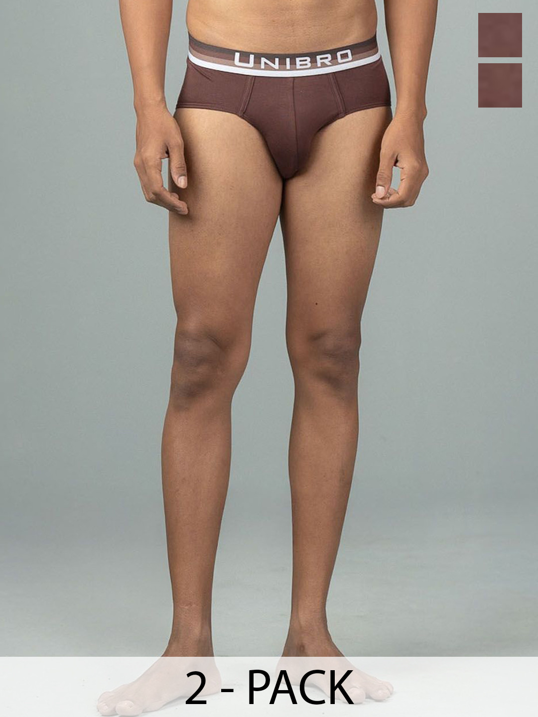 Unibro Pack Of 2 Basic Briefs TNCEL-BRIF-PB6_2P-S
