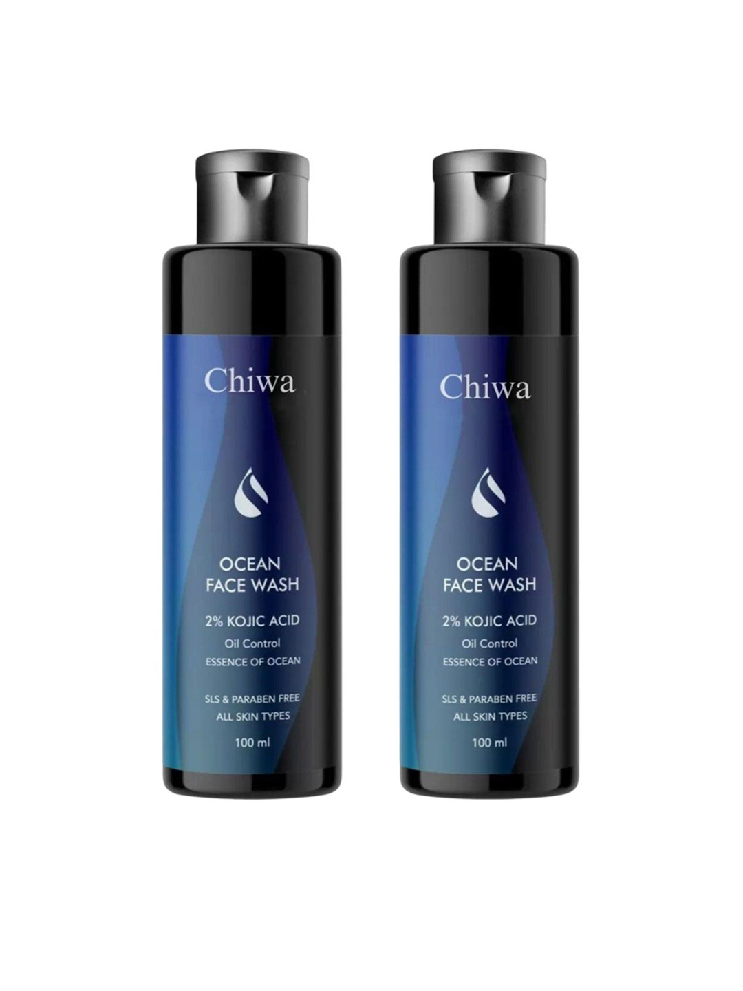 CHIWA Set Of 2 2% Kojic Acid Oil Control Essence Of Ocean Face Wash - 100 ml Each