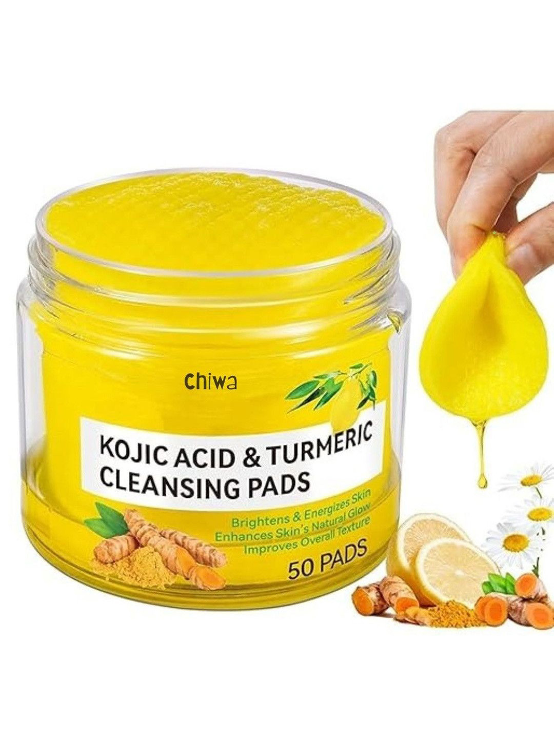 CHIWA Kojic Acid & Turmeric Brightening Cleansing Pads - 50 Pads