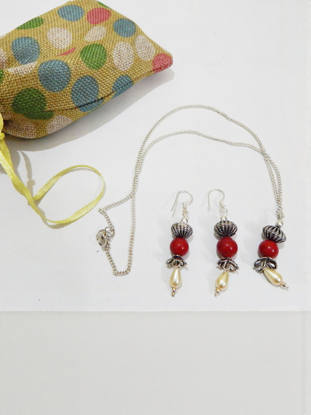 Jaya Vision Jewelry Silver-Plated Copper Jewellery Set