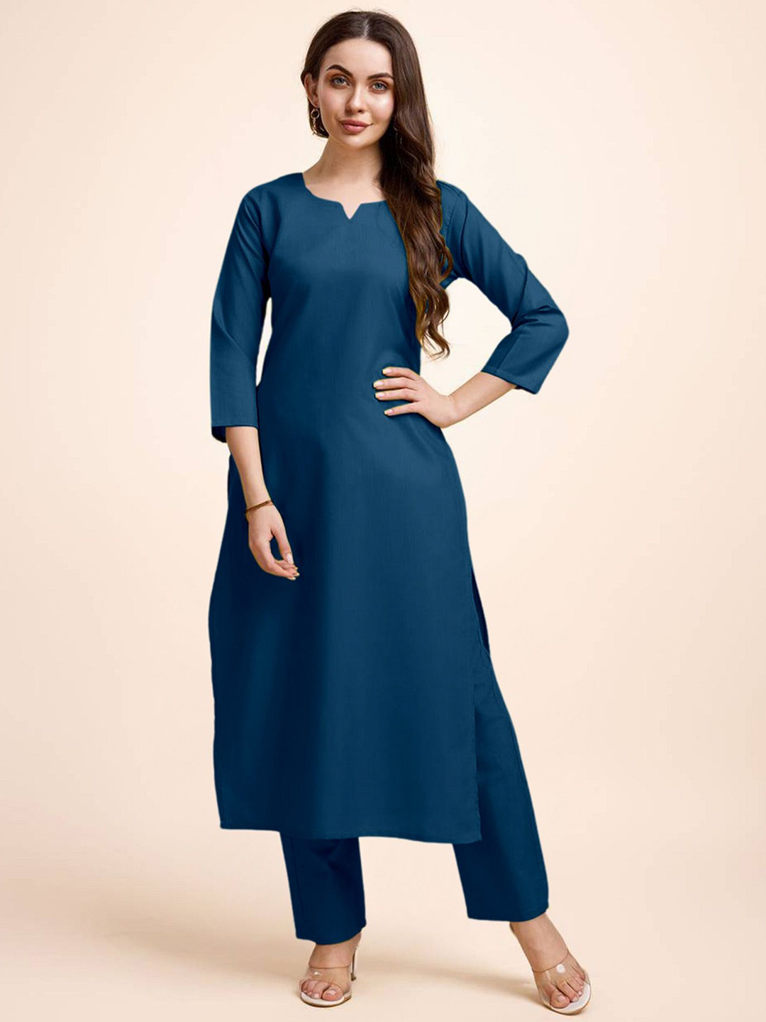 JDS LIFESTYLE Women Solid Kurta with Trouser