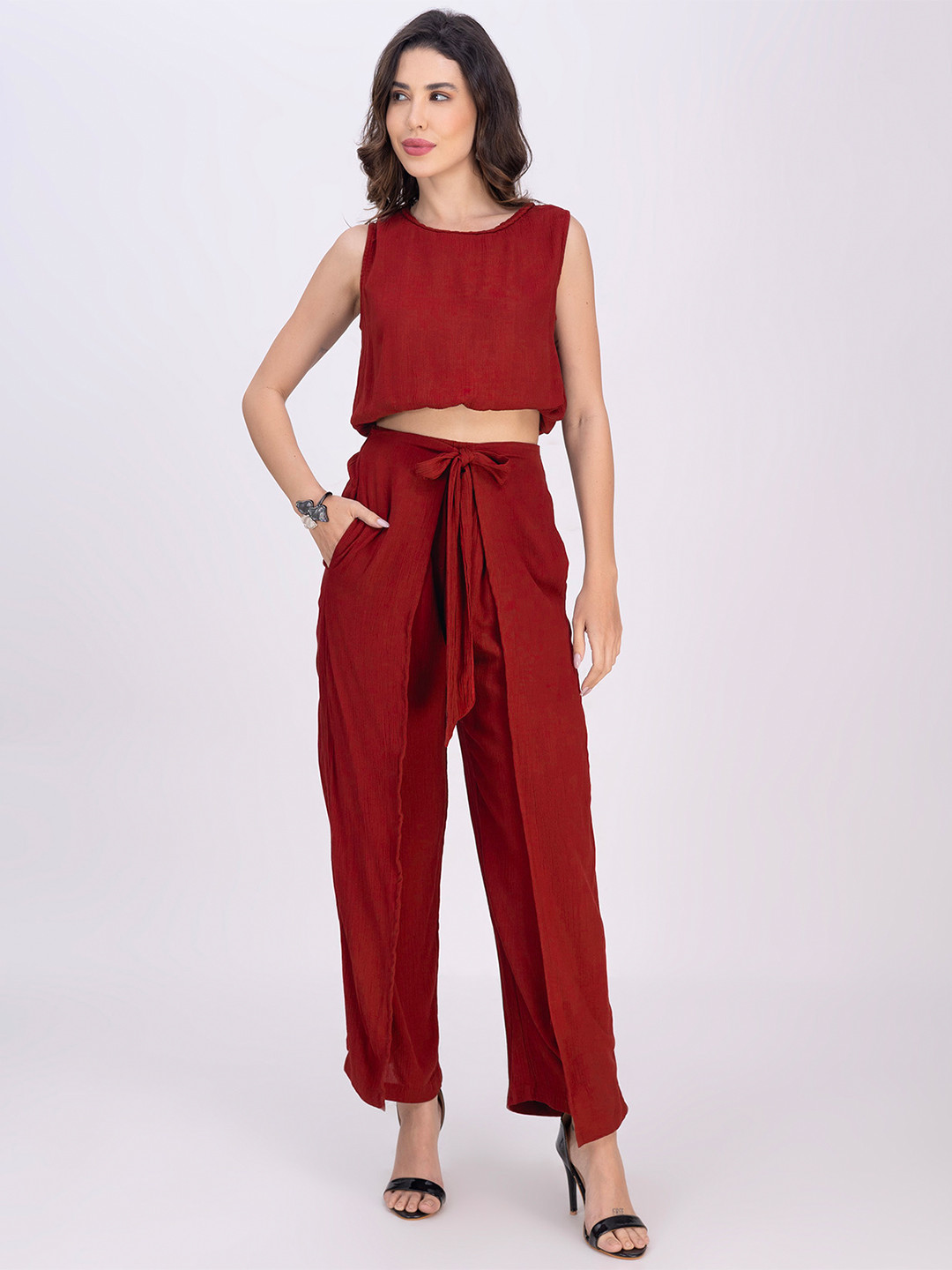 Moomaya Balloon Top With Trousers Co-Ord