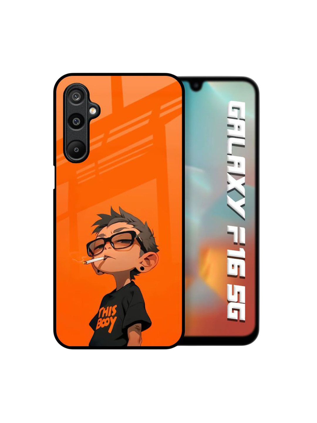 QRIOH Rebel Kid Glass Printed Samsung Galaxy F16 5G Back Case Mobile Accessories