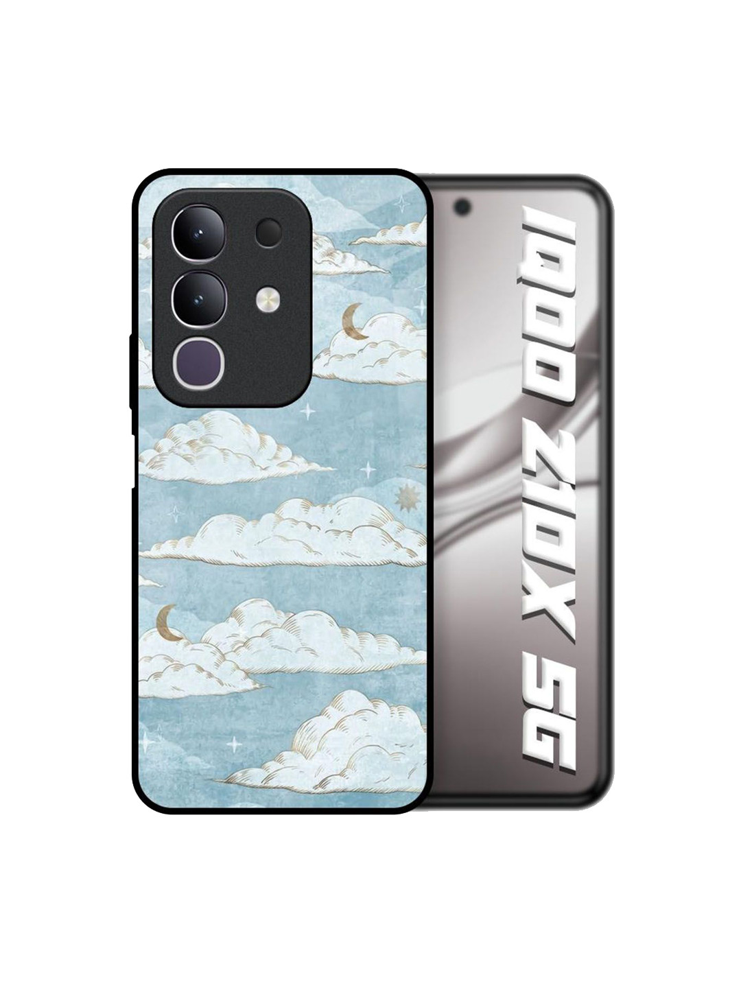 QRIOH Celestial Dreamscape Printed Glass Back Case for IQOO Z10x 5G