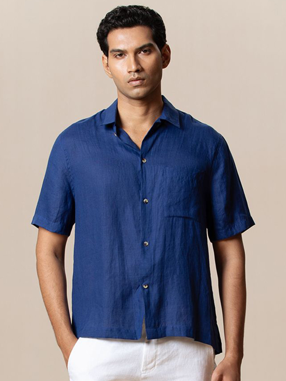 LOVE PANGOLIN Regular Fit Hemp Boxy Shirt