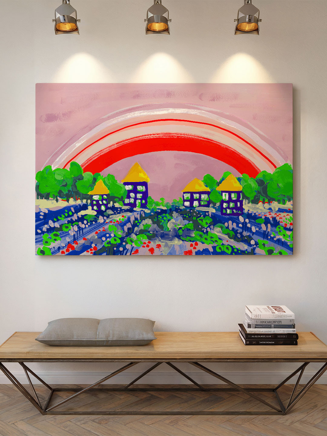 ASIAN MONK Multi Landscape Wood Wall Art