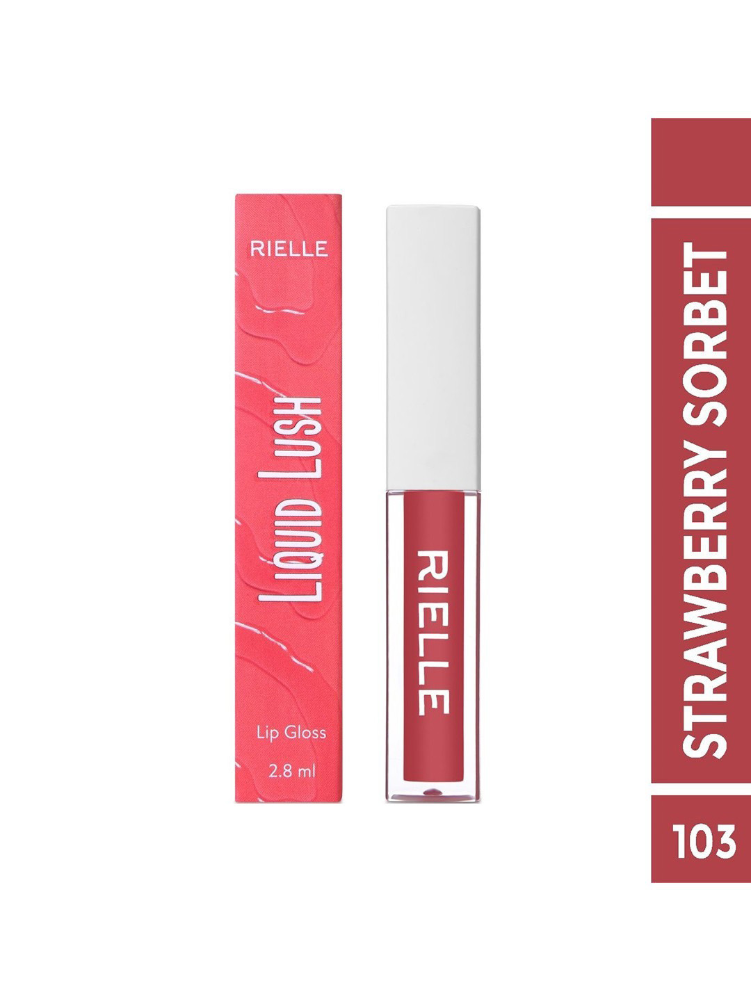 RIELLE Liquid Lush Lip Gloss - 2.8 ml-Strawberry Sorbet - 103