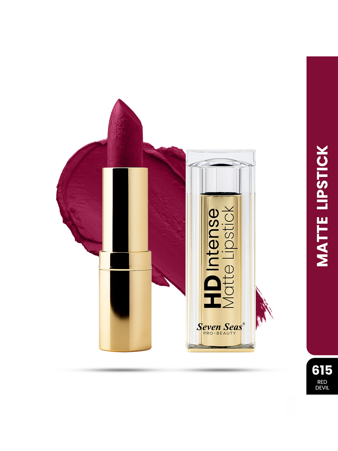 Seven Seas HD Intense Matte Long Lasting Lipstick 3.5 g -  Red Devil 615