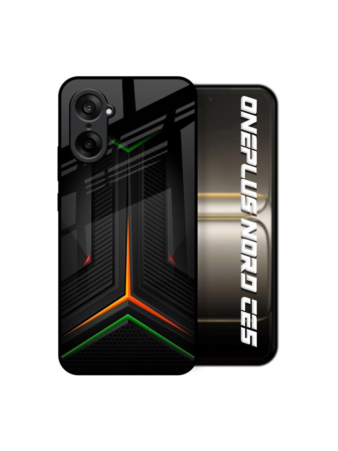 QRIOH Quirky Printed OnePlus Nord CE5 5G Chevron Glass Back Case Mobile Accessories