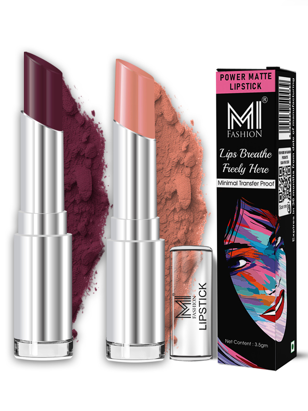 MI FASHION Smudge Resistant Long Lasting Matte Lipstick Bold Lip Color Shades