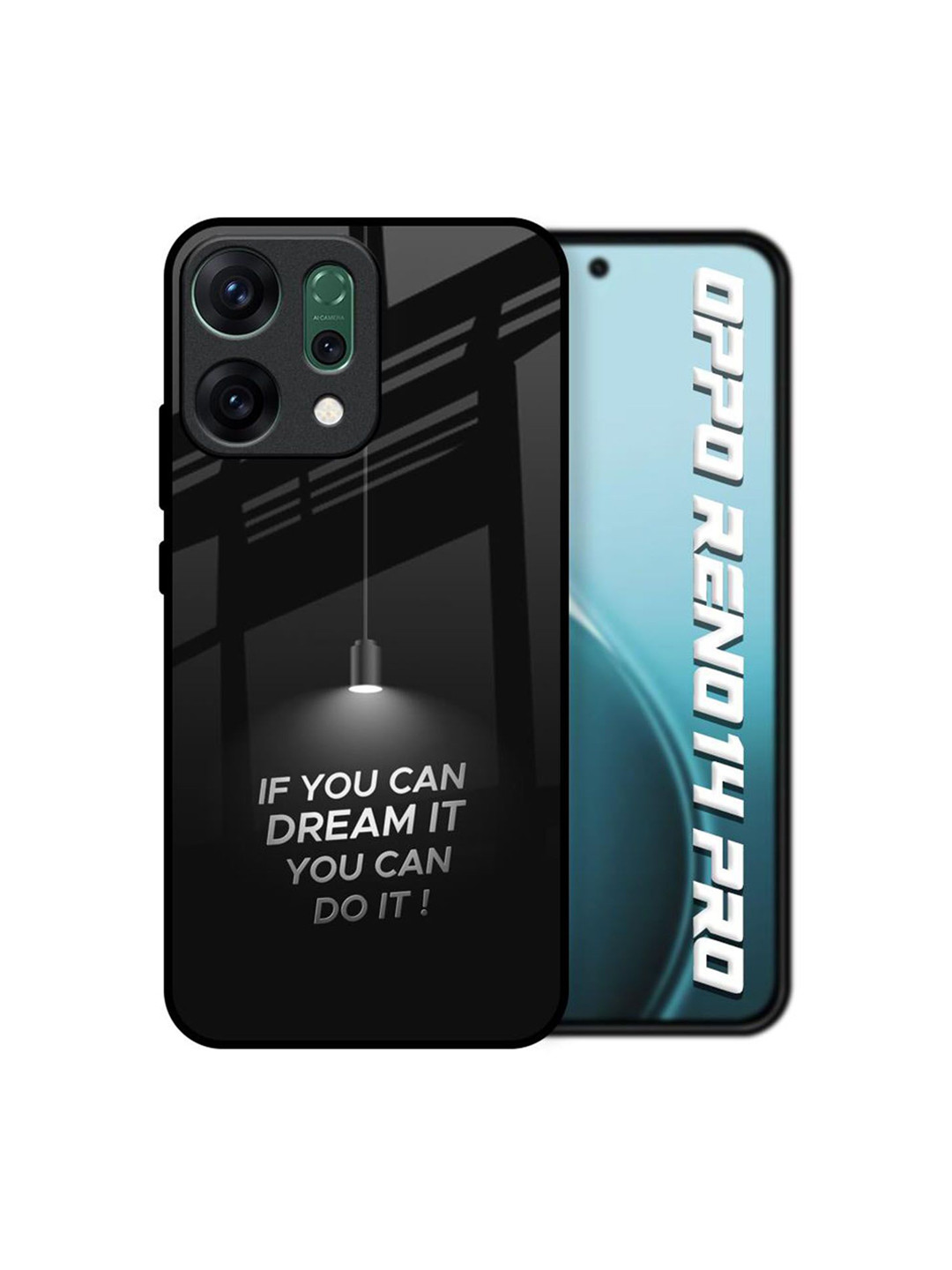 QRIOH Dream Forge Printed Oppo Reno14 Pro 5G Glass Back Case Mobile Accessories