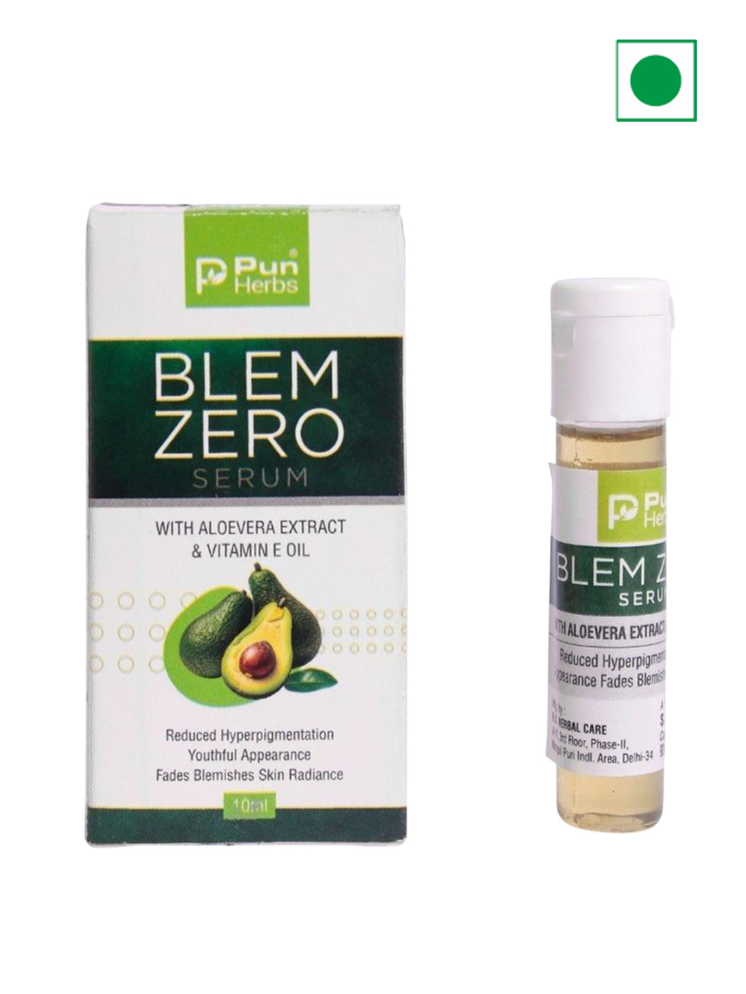 Punherbs Blem Zero Serum With Aloevera Extract & Vitamin Oil - 10ml