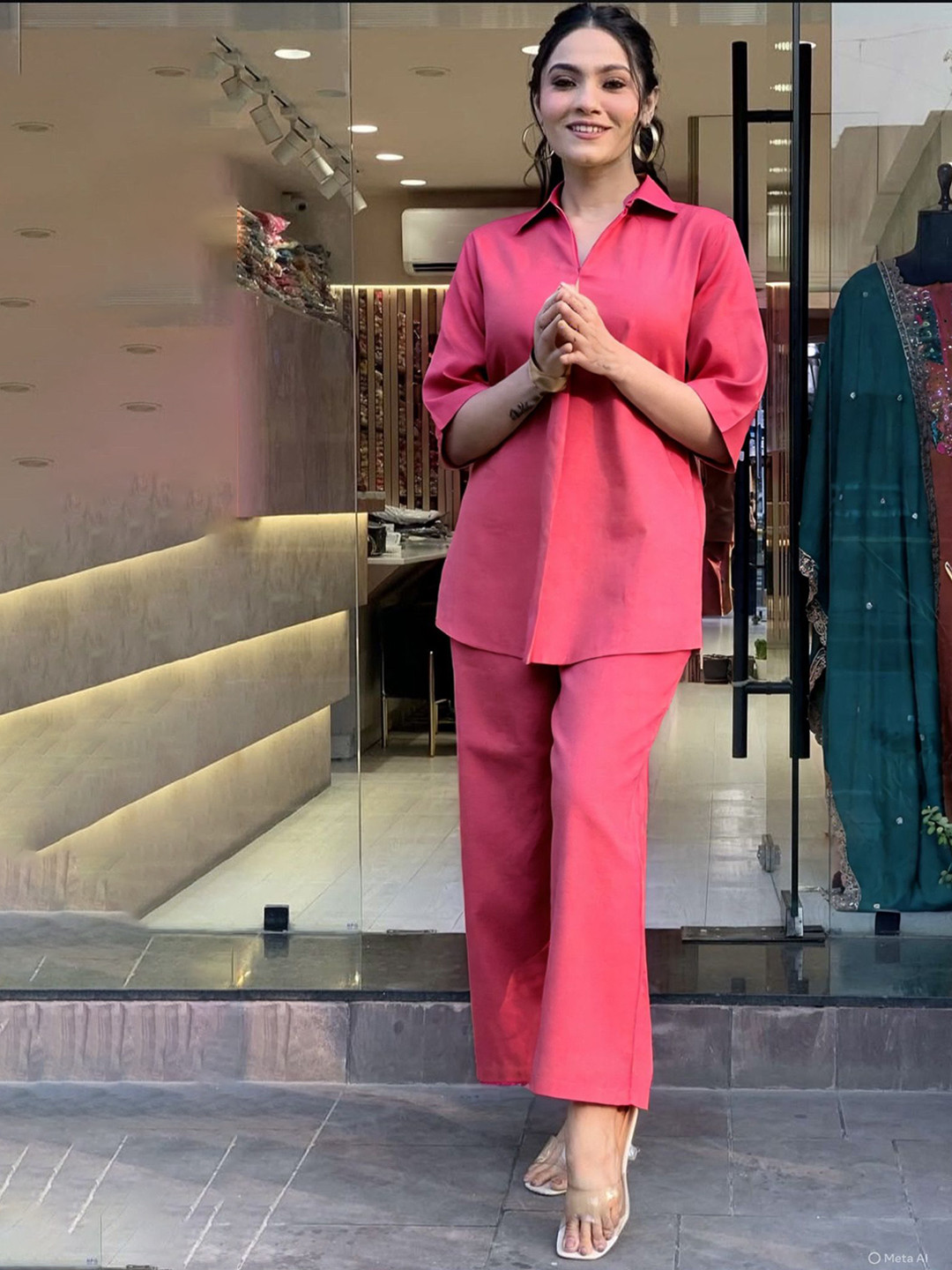 ALLEN WEAVE Shirt Collar Tunic & Trouser Co-Ords