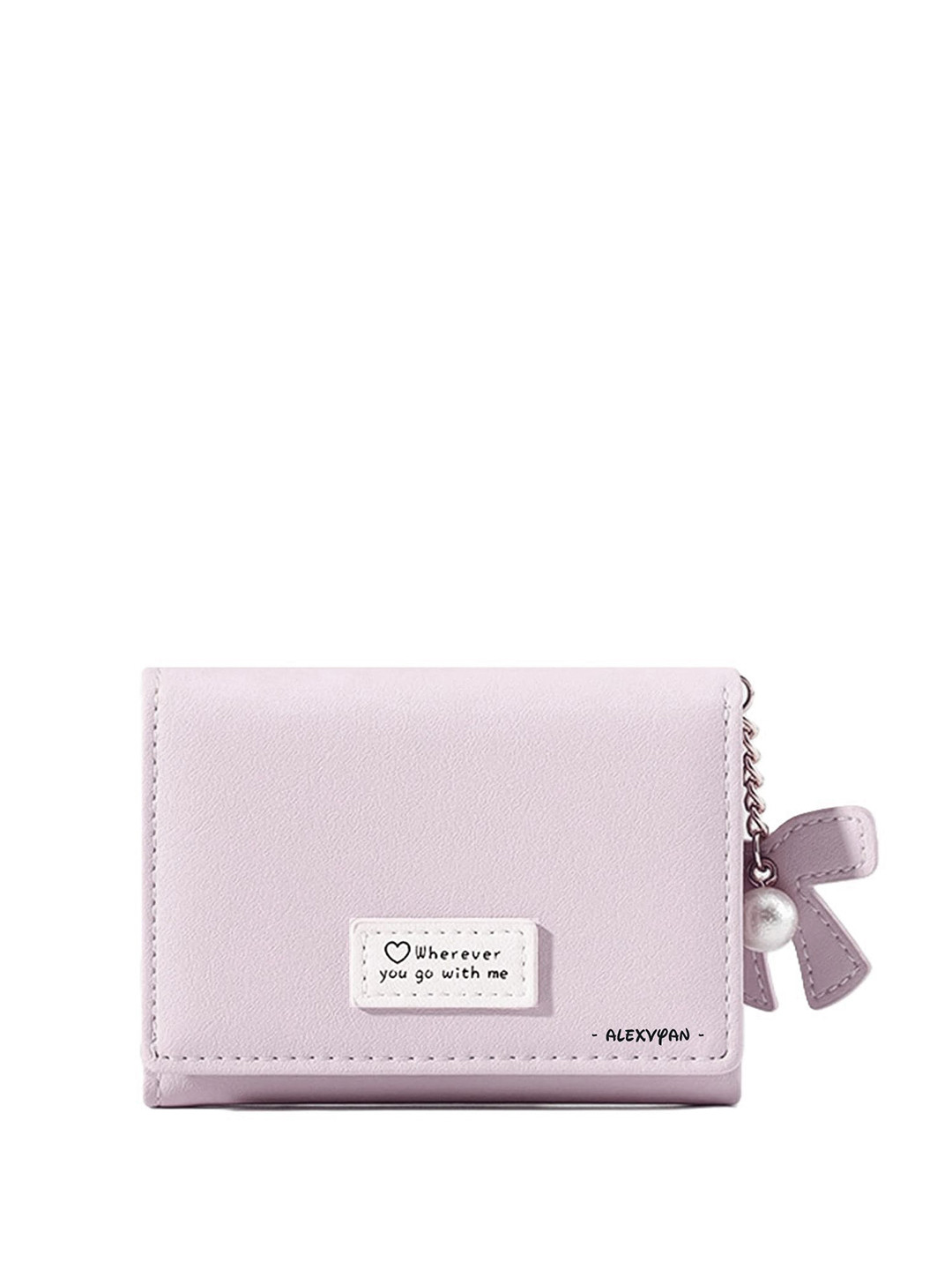 Alexvyan Women Purple RFID Three Fold PU Wallet