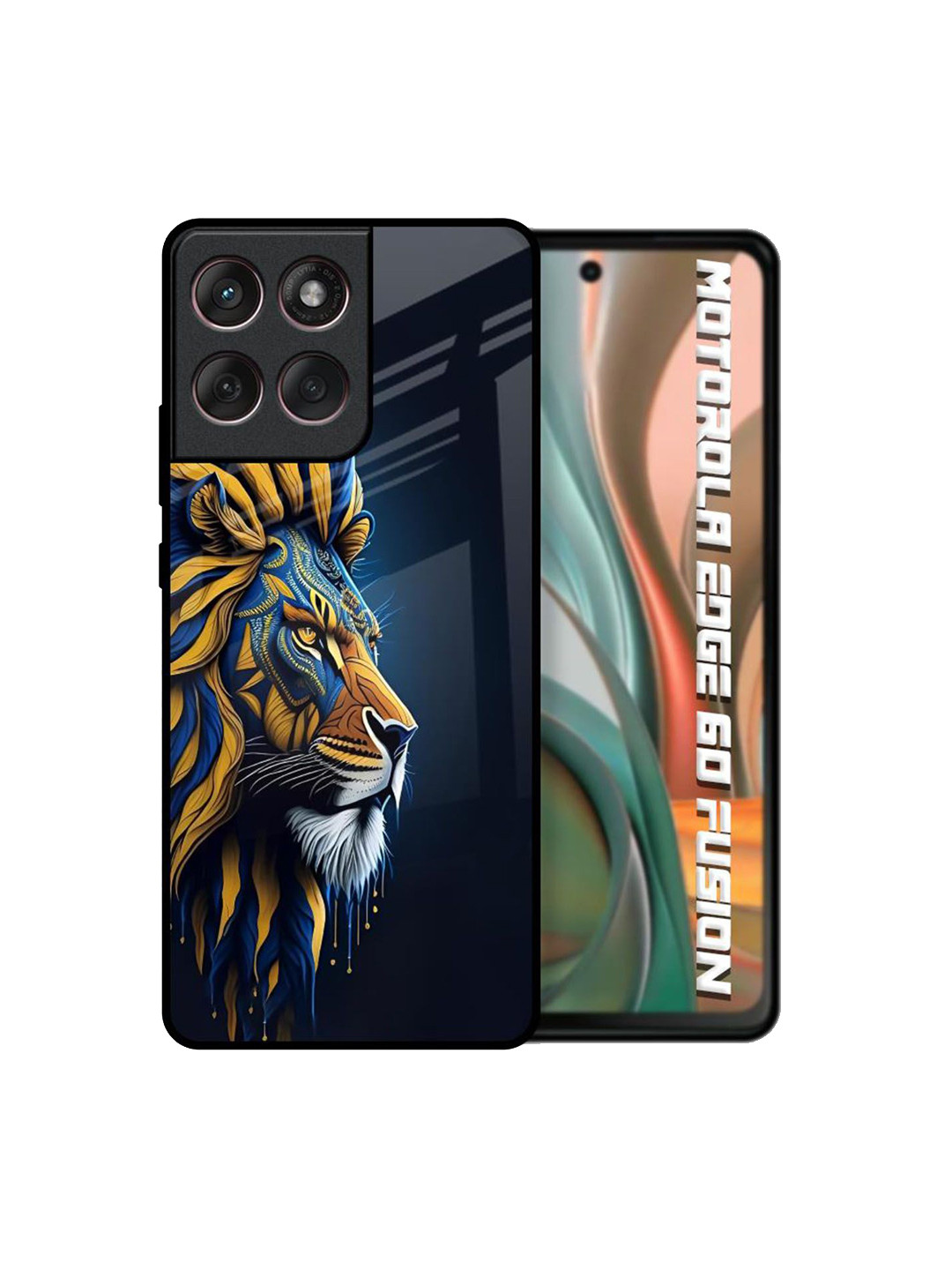 QRIOH Animated Lion Printed Motorola Edge 60 Fusion 5G Back Case Mobile Accessories