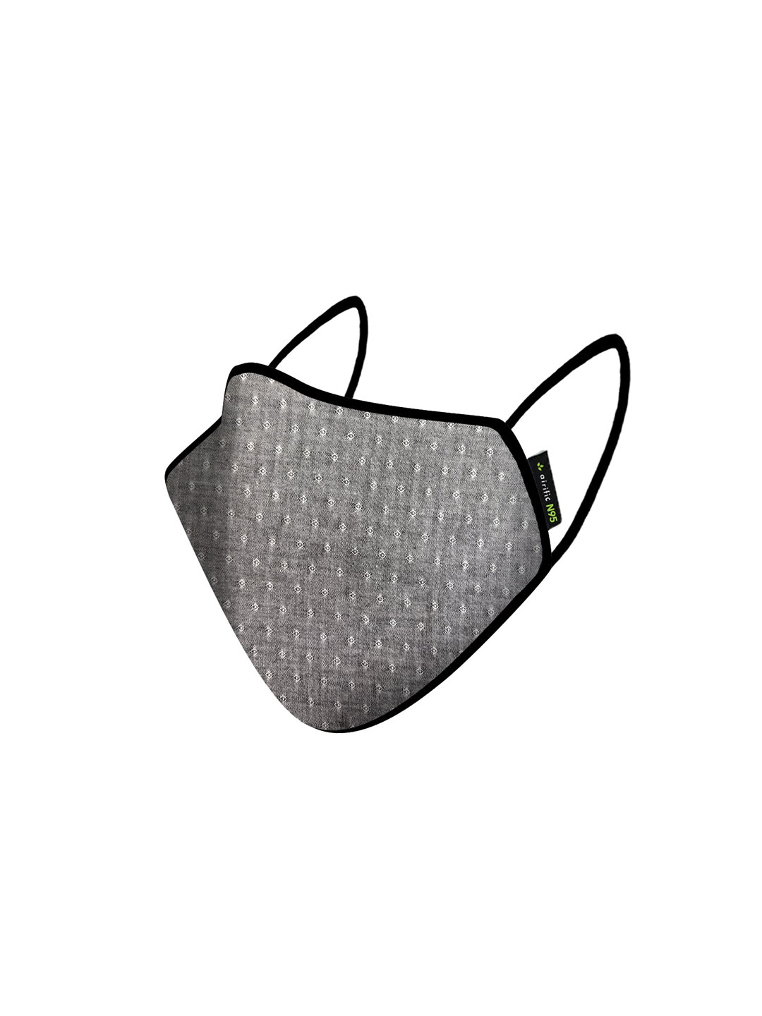 Airific Unisex Grey & White Self Design 3-Ply N95 Protective Mask