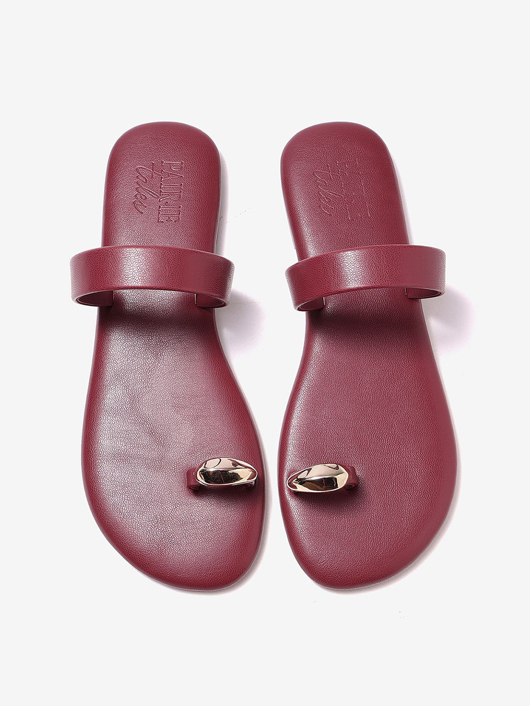 Pair ie Tales Women Embellished Toe-Ring Flats