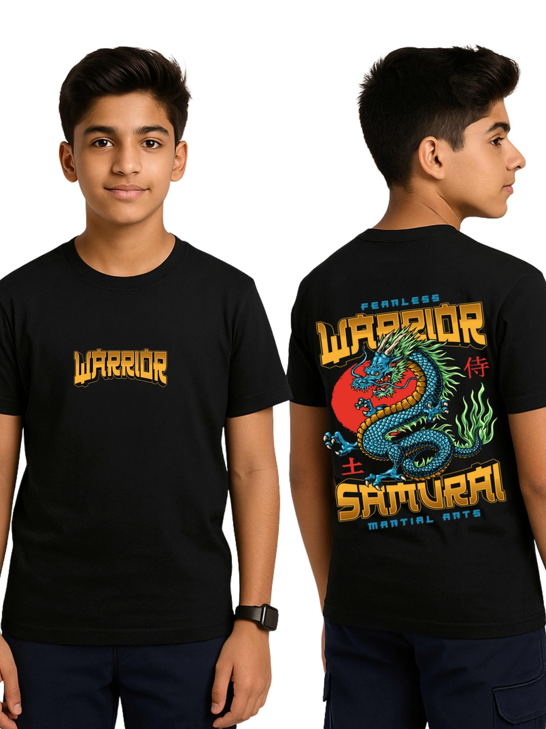 TeeSlix Boys Graphic Printed Cotton T-shirt