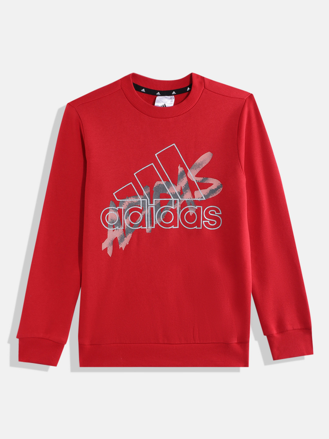 ADIDAS Boys BOS GRFLC Brand Logo Print Sweatshirt