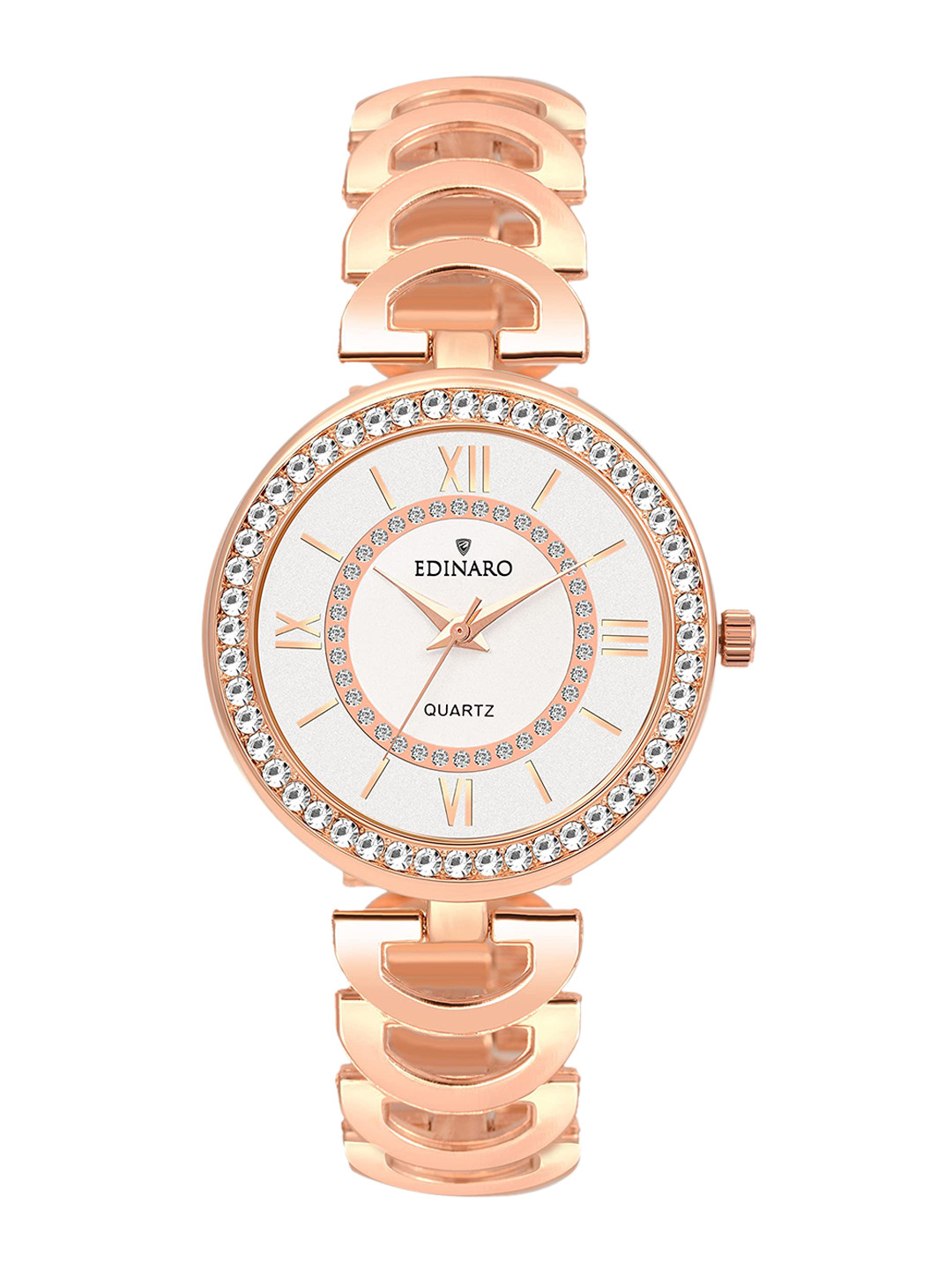 EDINARO Women Embellished Dial & Bracelet Style Straps Analogue Watch ED-2096W