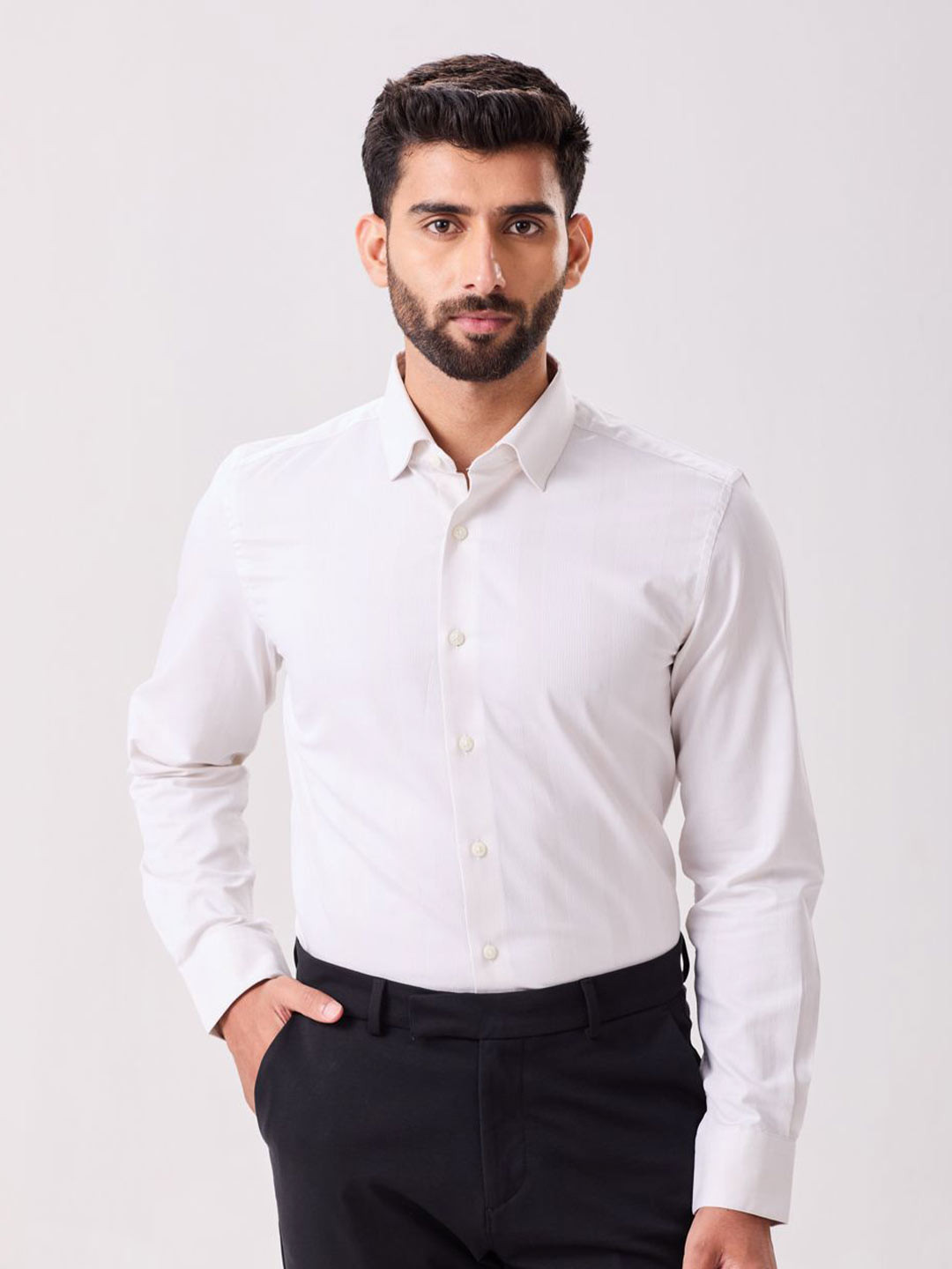 MH&Y Slim Fit Long Sleeves Cotton Formal Shirt
