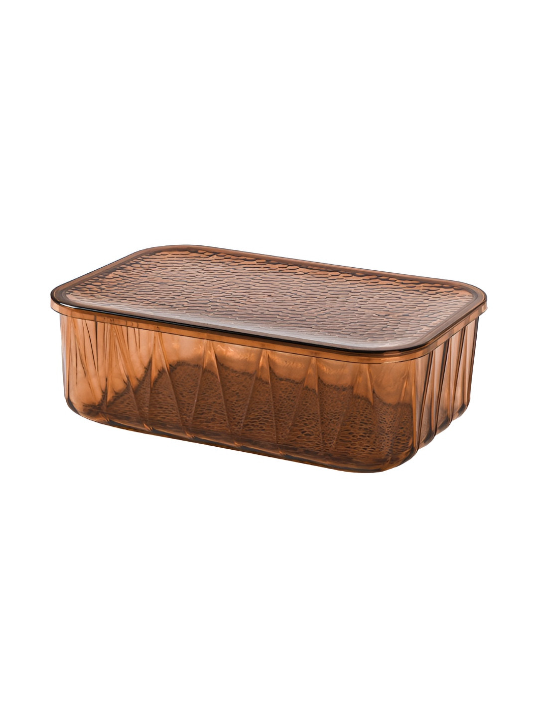 Aura Brown Geometric Rectangle Refrigerator Safe Fridge Containers